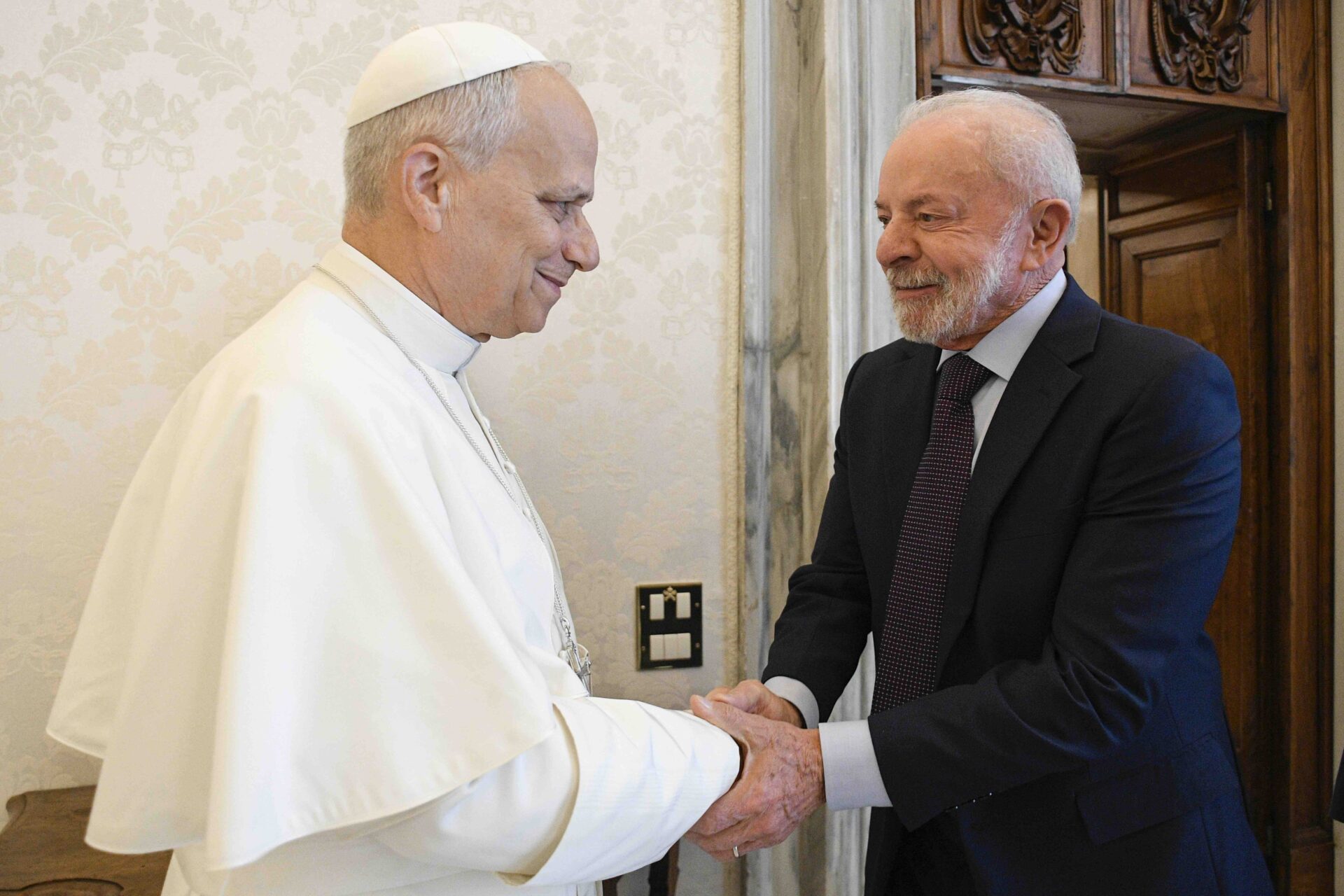 Rencontre entre le pape Léon XIV et le président brésilien Lula da Silva | © Vatican Media