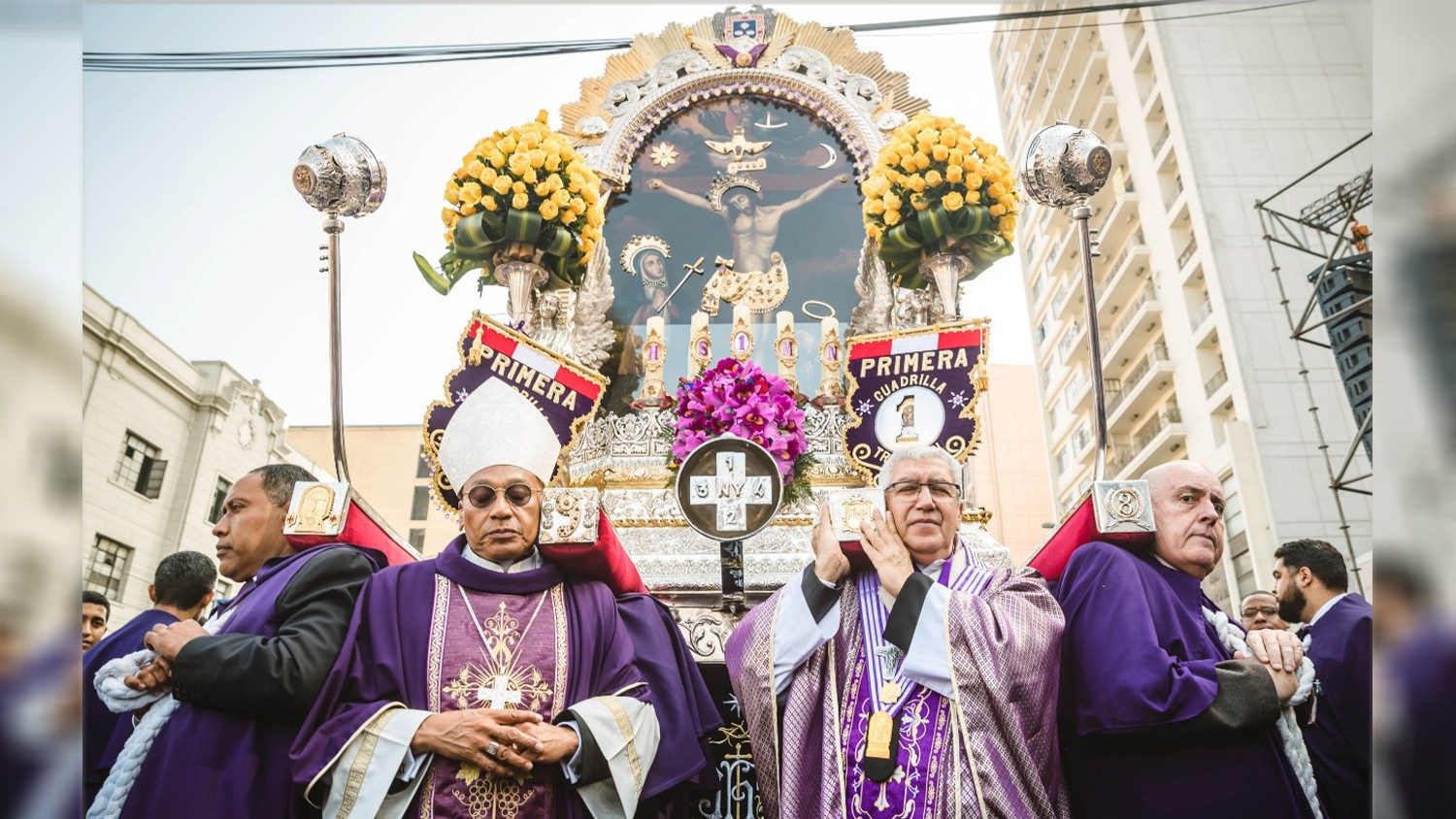 Procession du Seigneur des Miracles à Lima, en 2019 | © Vatican media