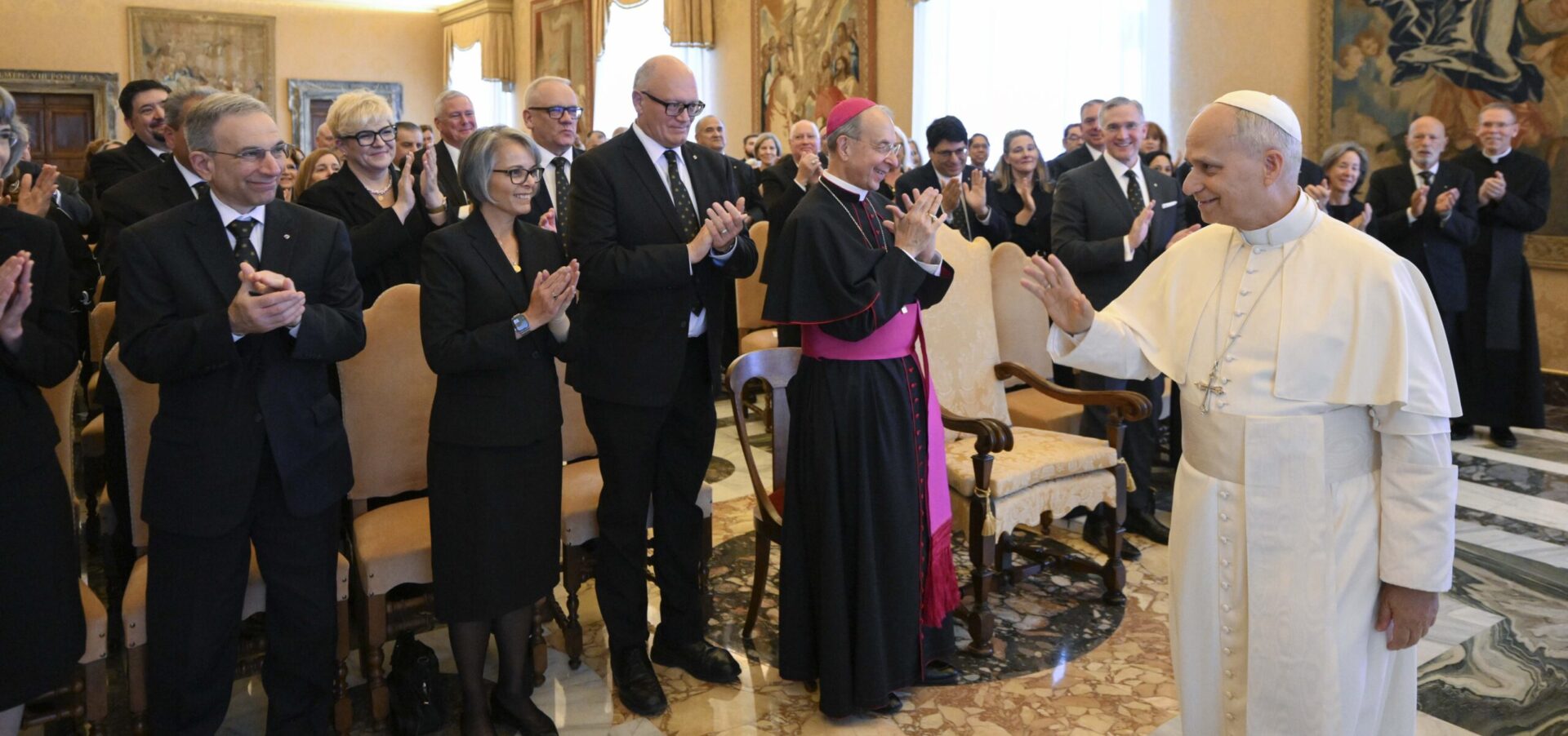 Le pape Léon XIV a rencontré des membres de l'organisation des Chevaliers de Colomb le 6 octobre 2025 au Vatican | © Vatican Media