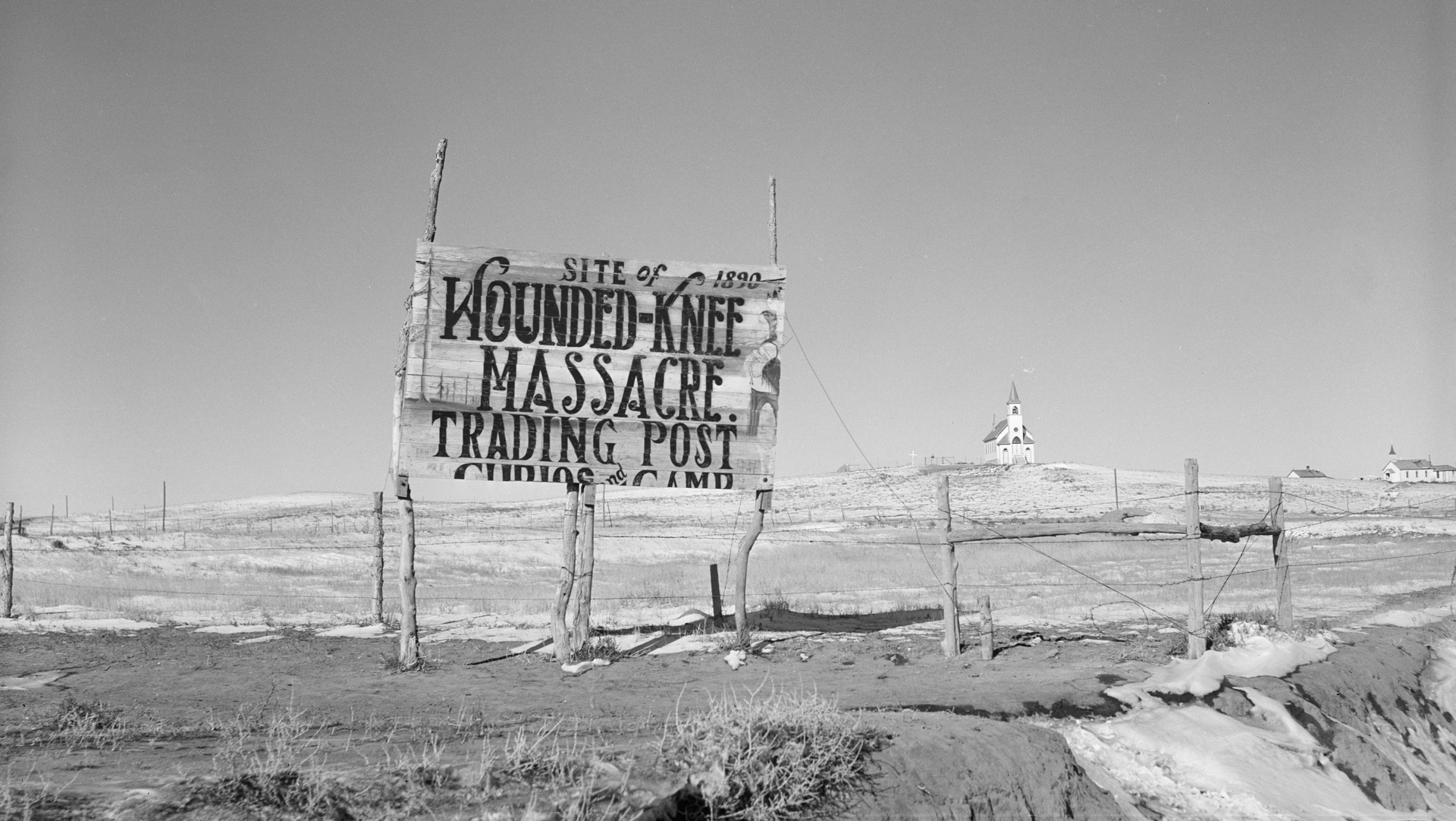Le site du massacre de Wounded Knee en 1890 | domaine public