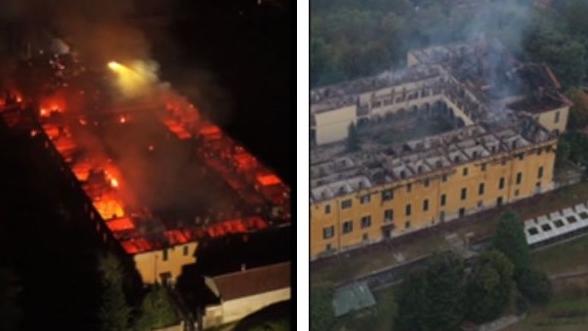 Le monastère de Bernaga a été ravagé par les flammes | capture d'écran instagram