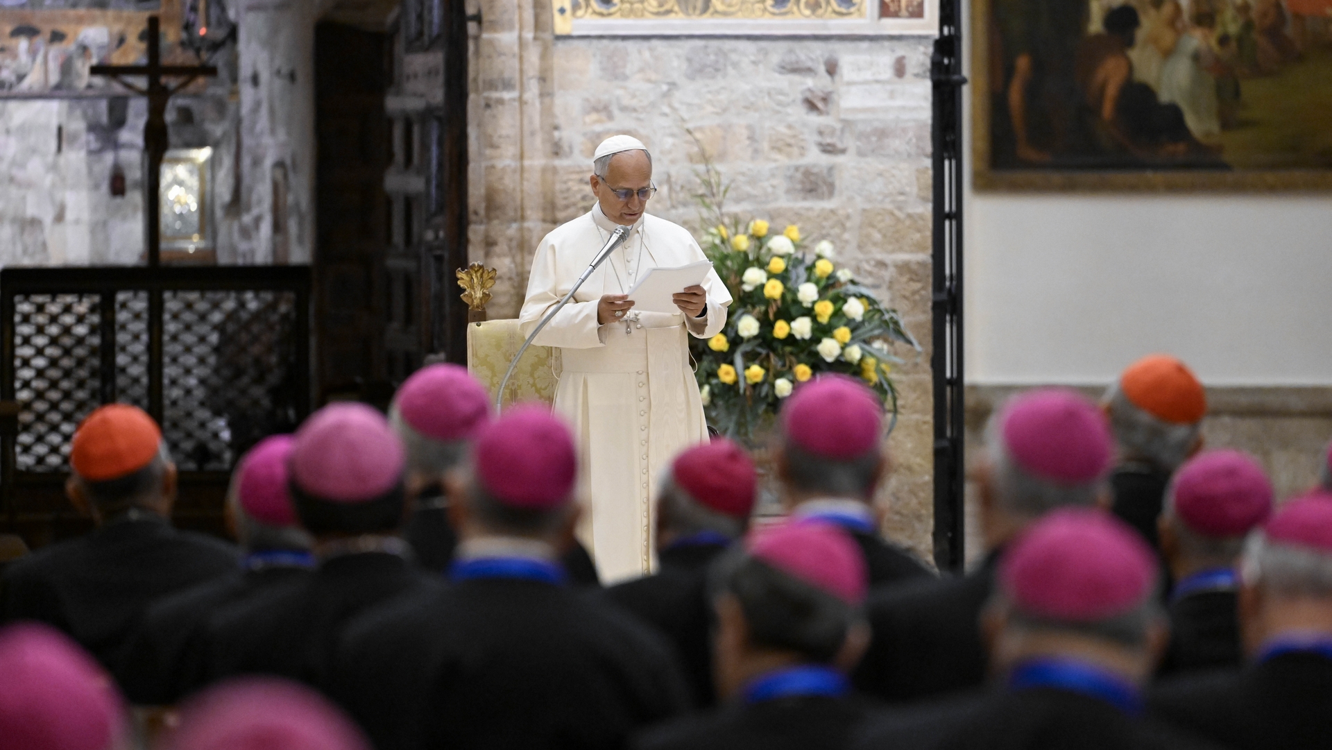 A Assise, le pape Léon XIV propose des changements aux évêques italiens | © Vatican Media