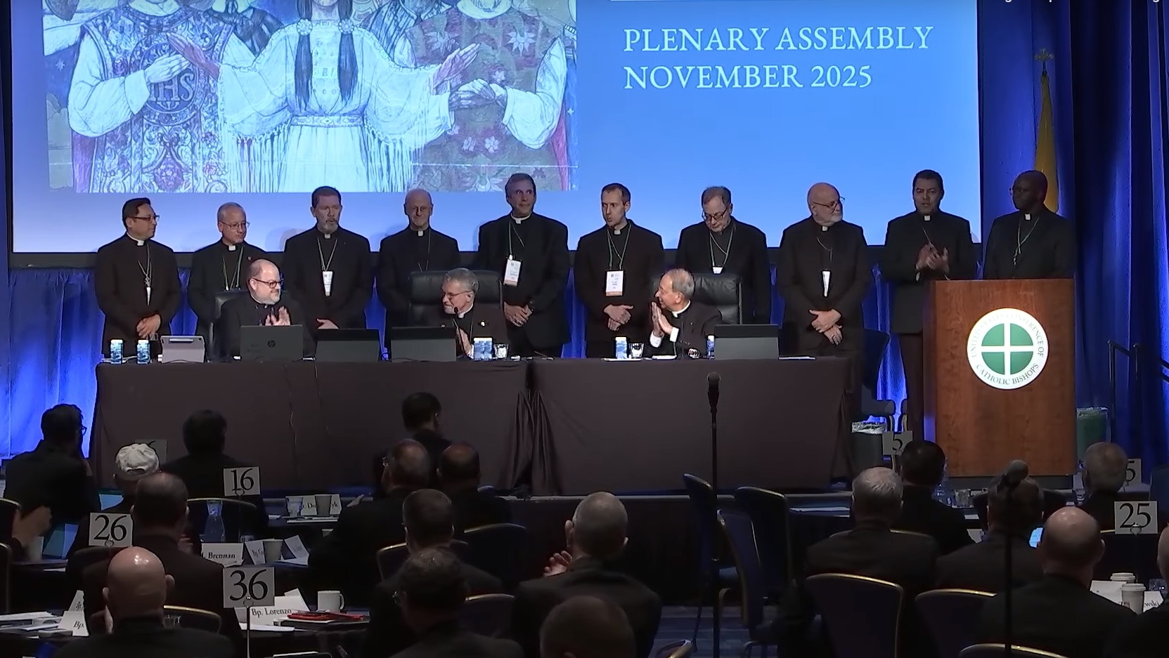 Les évêques catholiques américains réunis pour 
leur assemblée plénière | capture d'écran Youtube