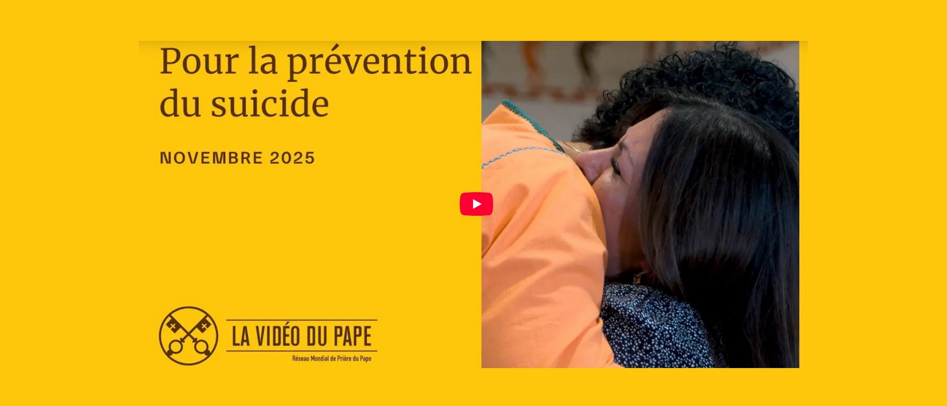 La vidéo de prière du pape pour novembre 2025