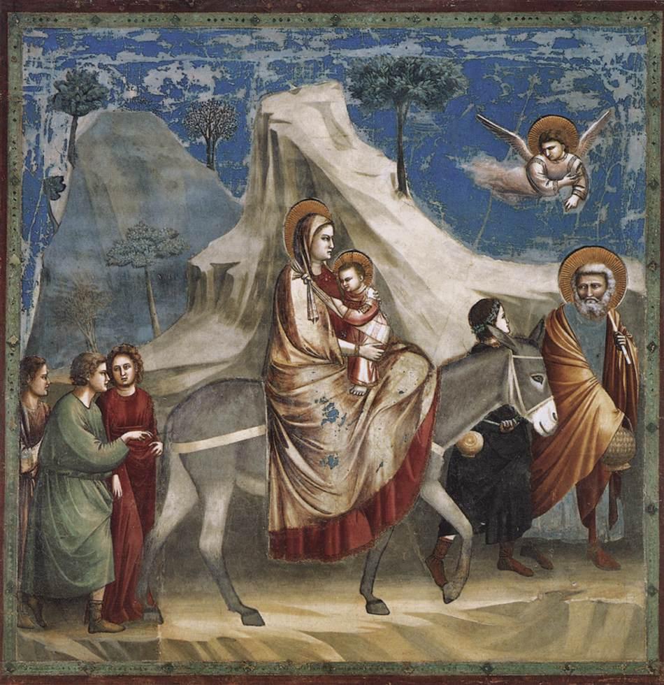 Fresque, "La fuite en Égypte", de Giotto, entre 1304 et 1306 | DP