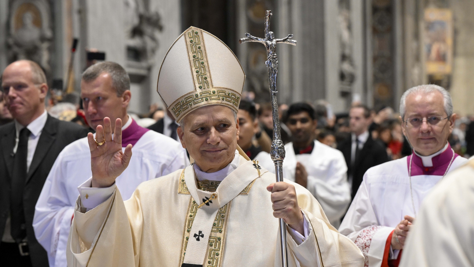 Le pape Léon XIV avec sa nouvelle crosse | © Vatican Media