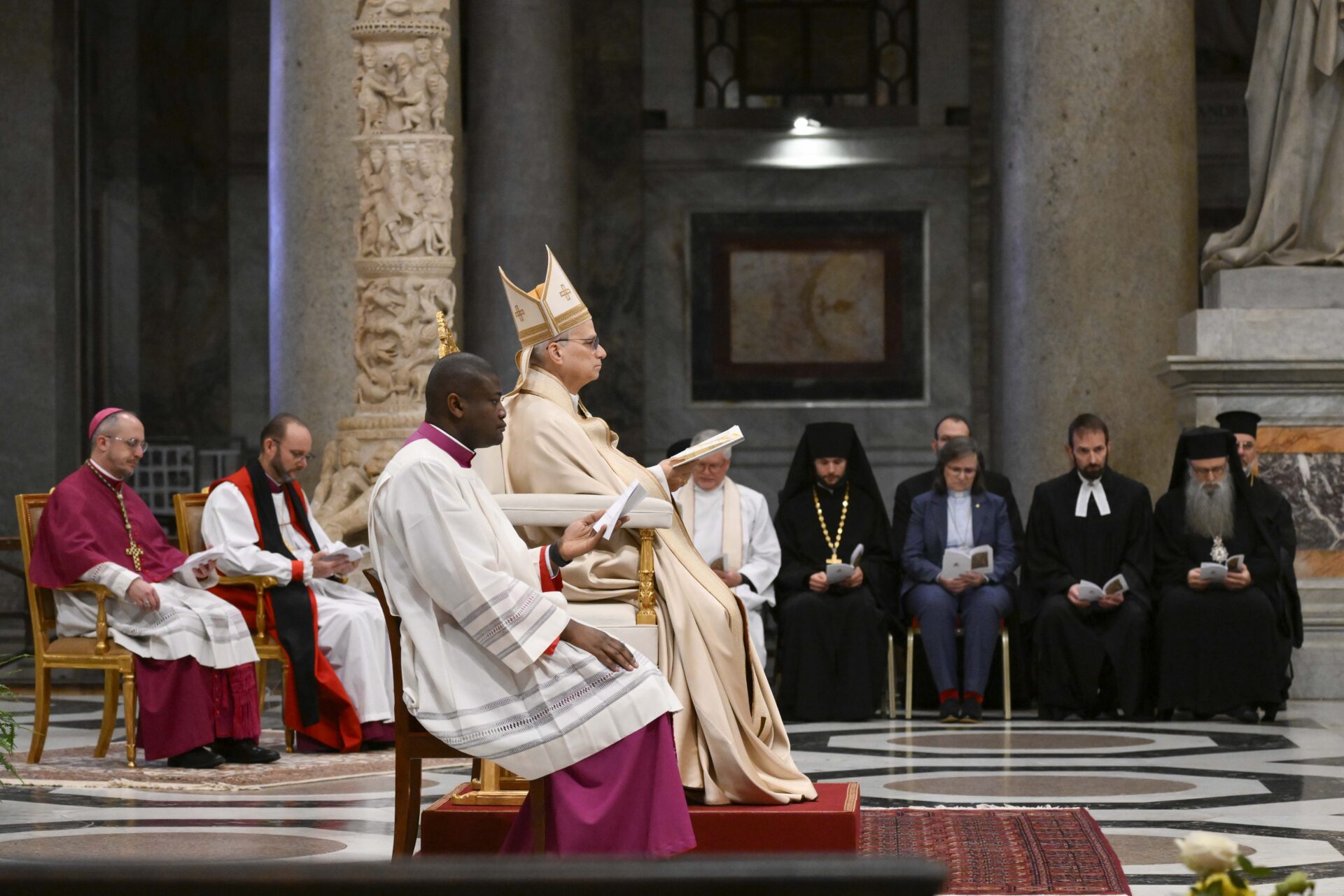 Vêpres du 25 janvier 2026, basilique Saint-Paul de Rome, avec les représentants de différentes Églises et communautés chrétiennes | © Vatican Media