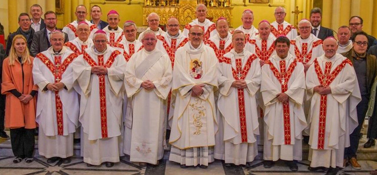 Les participants au pèlerinage de la Coordination des Conférences épiscopales en soutien aux chrétiens de Terre sainte | © DR