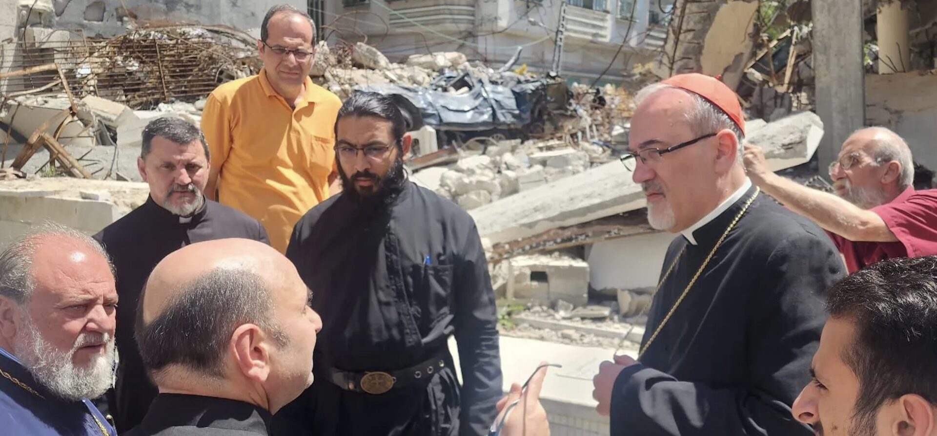 Le cardinal Pierbattista Pizzaballa avait pu se rendre à Gaza, à la mi-mai 2024 | © Patriarcat latin de Jérusalem 
