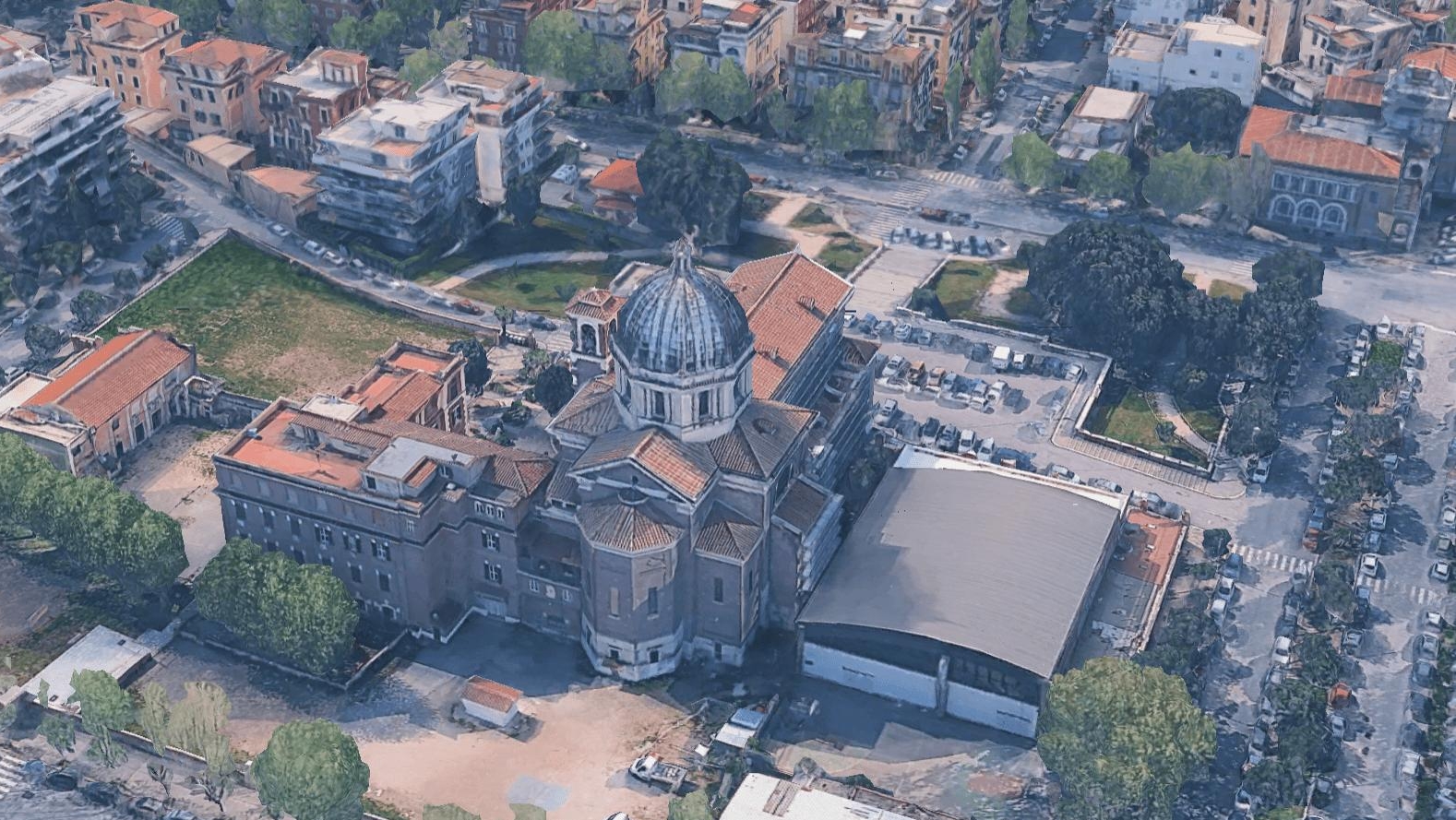 Paroisse Santa Maria Regina Pacis, Ostie | © Capture Google Earth  