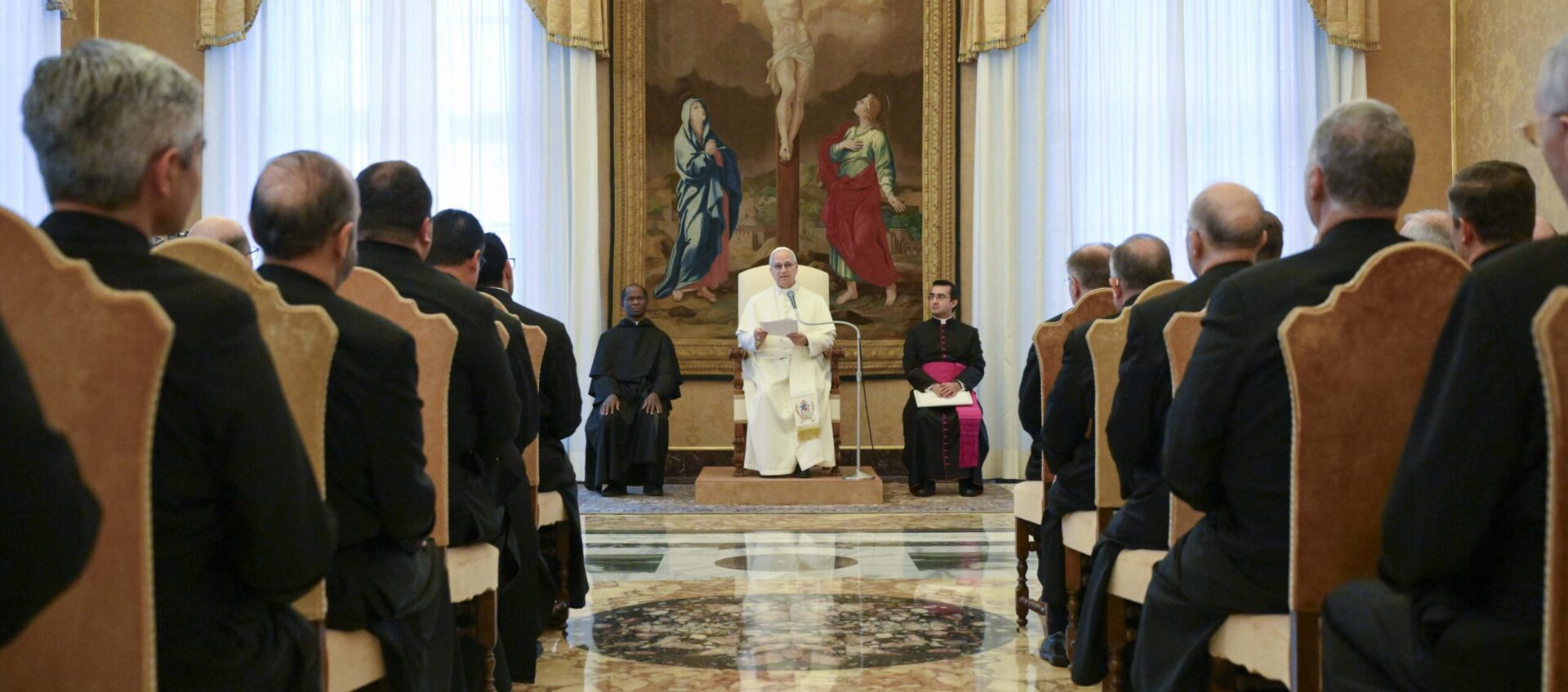 Le pape Léon XIV a reçu les participants au chapitre général des Légionnaires du Christ, le 19 février 2026 | © Vatican Media