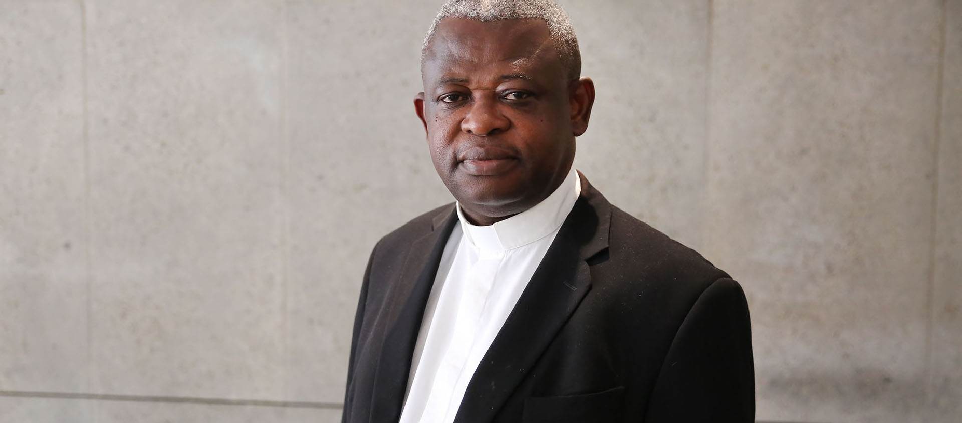 Mgr Donatien Nshole, secrétaire général de la CENCO. Ici lors de son passage à Genève en 2018  | © Bernar Hallet