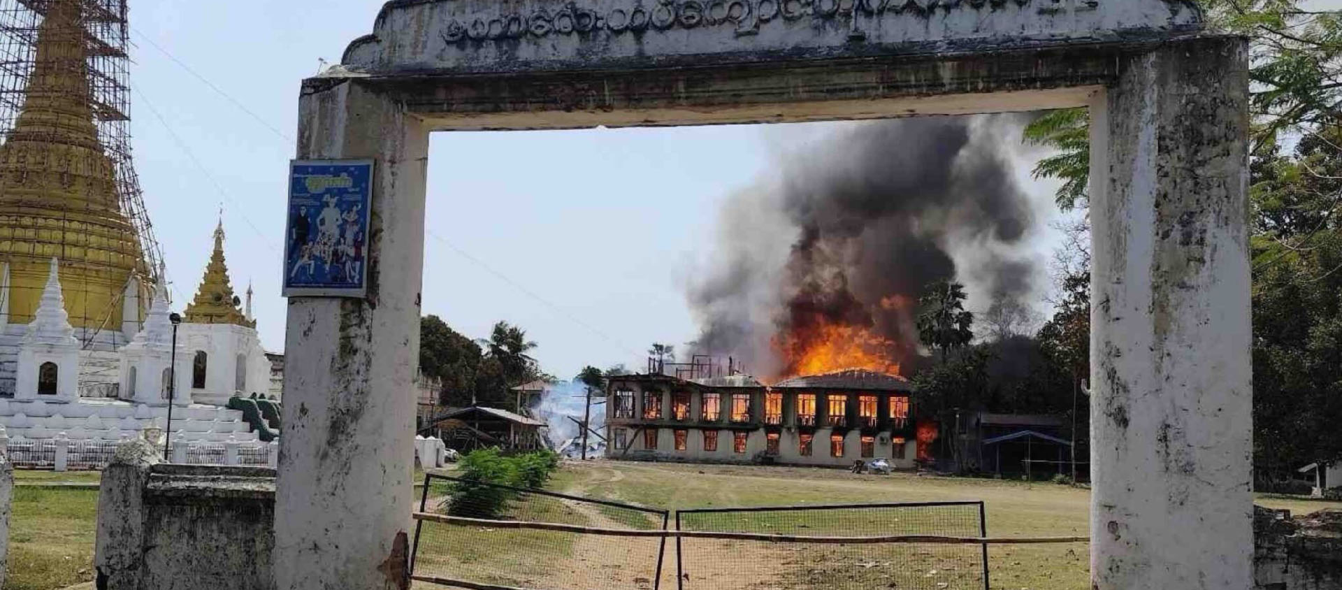 Le monastère bombardé par l'armée birmane abritait des familles déplacées en raison des combats | DR