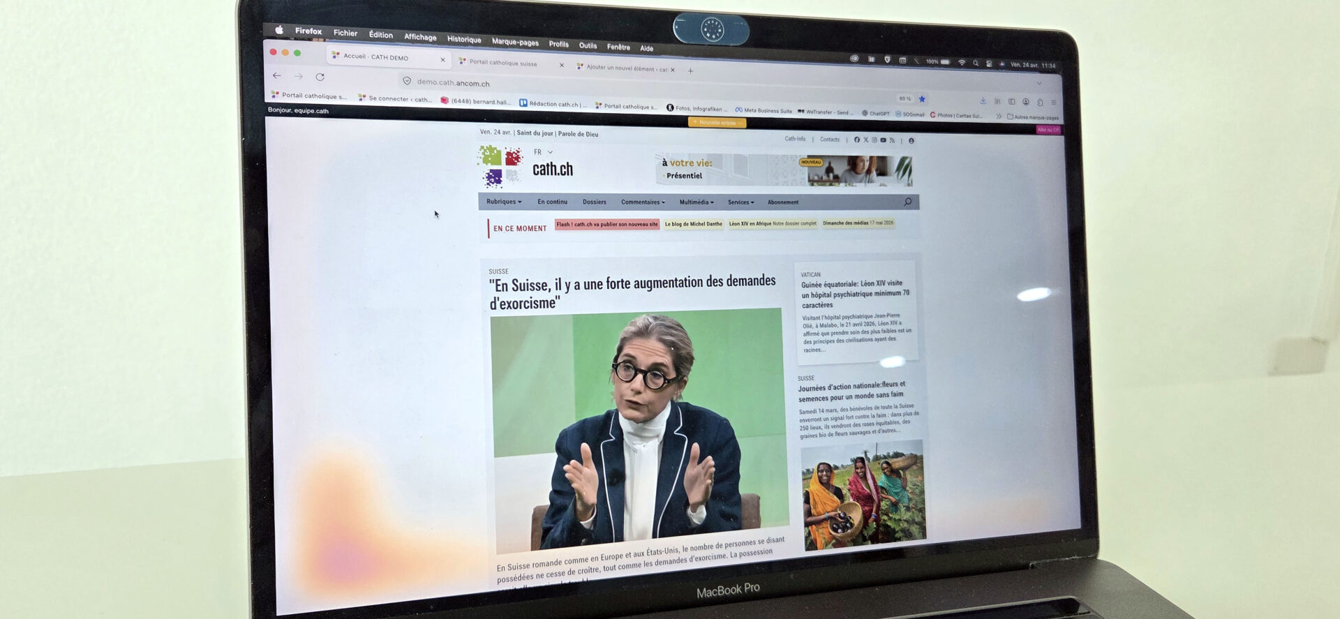 La page d'accueil du site cath.ch offre plus de place à l'actualité | © Bernard Hallet