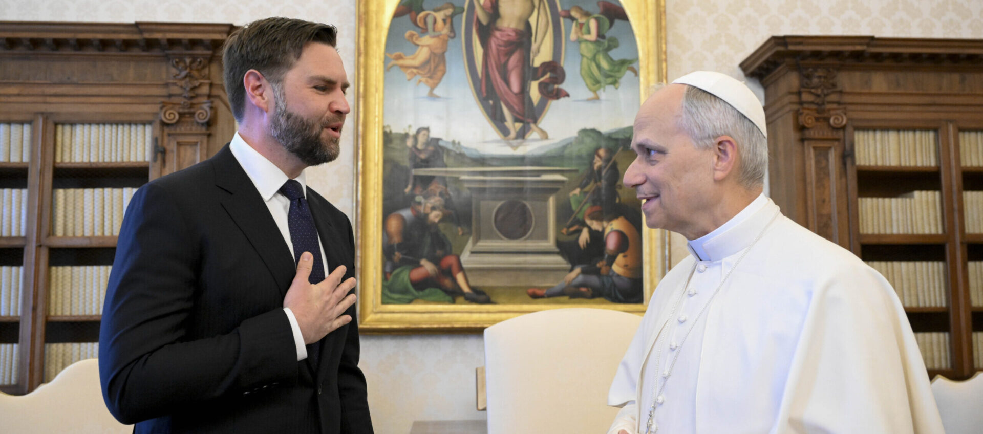 Le vice-président américain JD Vance et le pape Léon XIV ont des positions théologiques différentes | photo: rencontre au Vatican, le 19 mai 2025 © Vatican Media