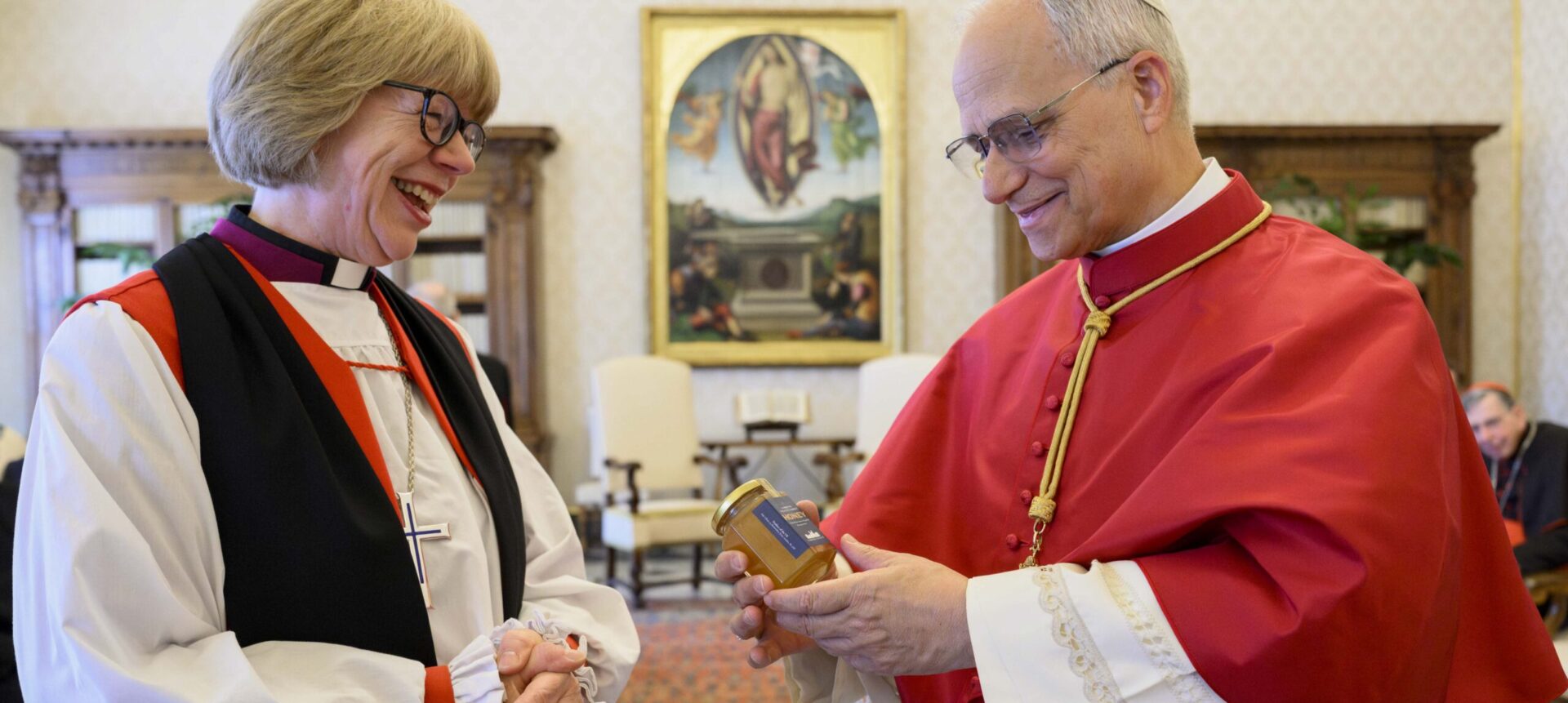 L'archevêque de Cantorbéry Sarah Mullally a rencontré pour la première fois le pape Léon XIV le 27 avril 2026 | © Vatican Media