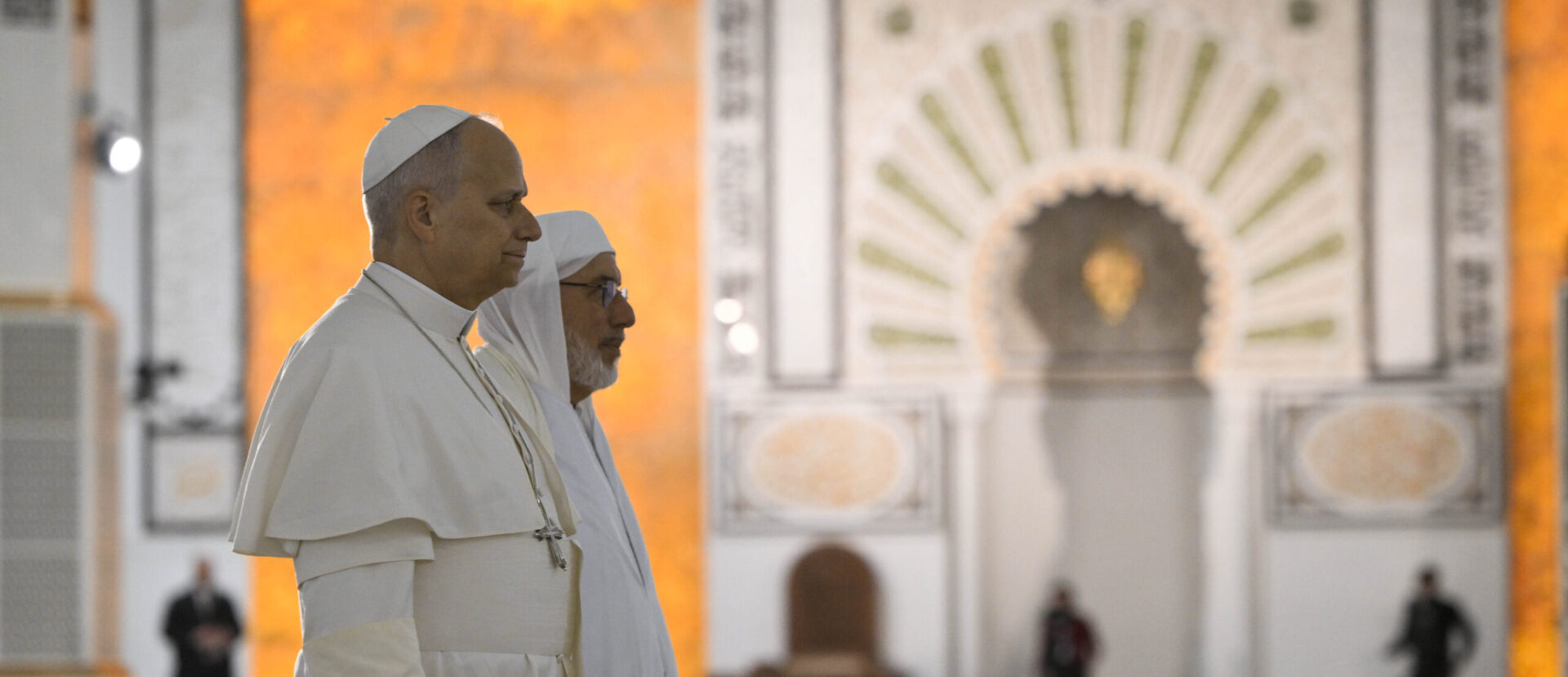 Le pape Léon XIV s'est recueilli dans la Grande Mosquée d'Alger au soir du 13 avril 2026 | © Vatican Media