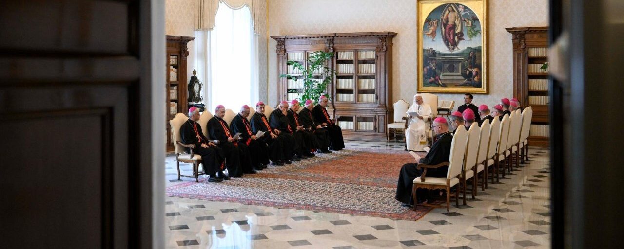 Le pape Léon XIV a rencontré le 10 avril 2026 les évêques de l’Église chaldéenne, qui doivent prochainement élire leur nouveau patriarche | © Vatican Media
