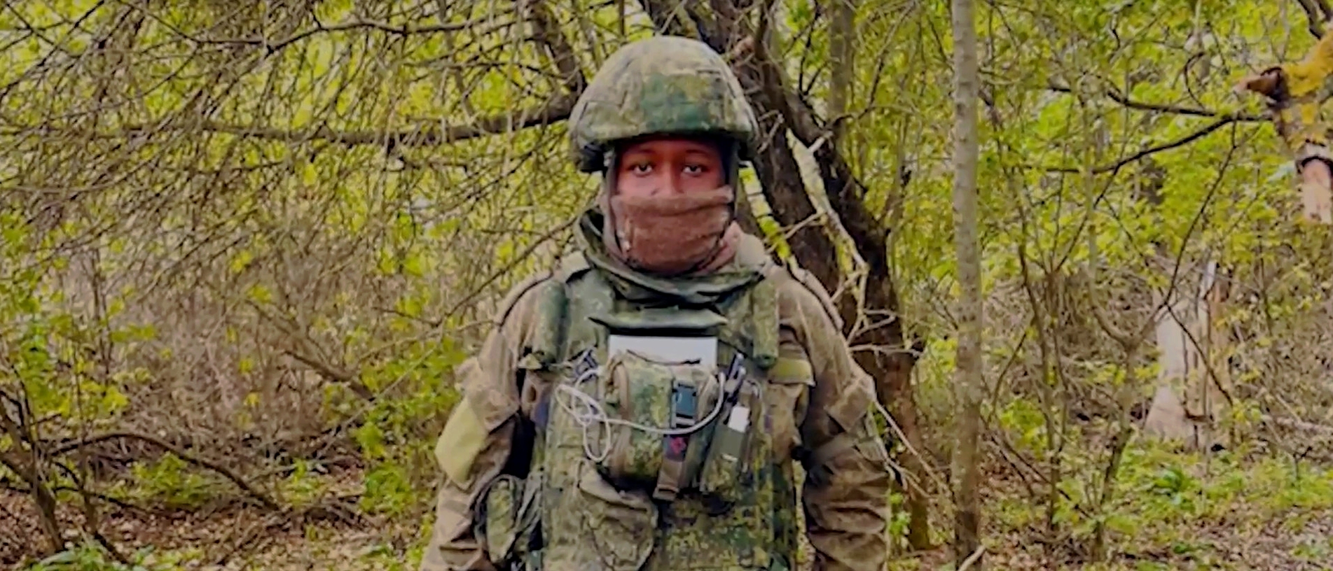 Un soldat africain dans la guerre menée par la Russie contre l'Ukraine | capture d'écran RTS